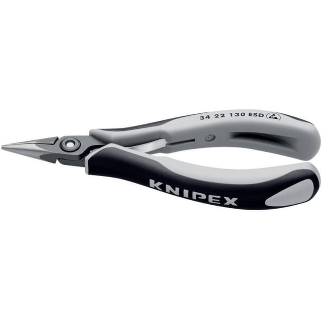 ESD Flat rundtång Rak 135 mm Knipex 34 22 130 ESD