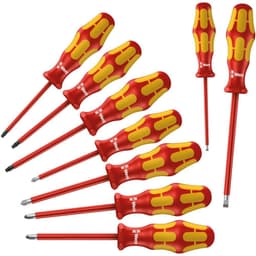 Wera 160i/162i/167i/9 Skruvmejsel set VDE 9 delar Spår,