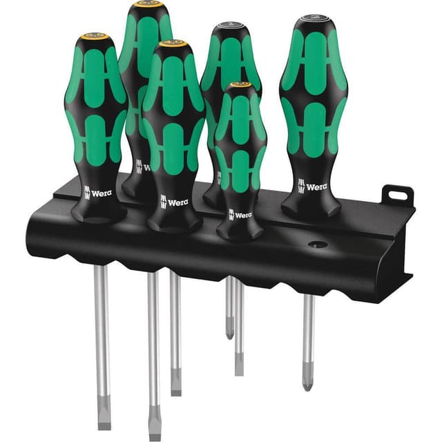 Verkstad Skruvmejsel set 6 delar Wera 334/355/6 Rack