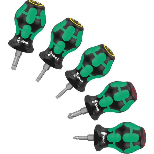 Skruvmejsel set 5 delar Wera Stubby Set 1