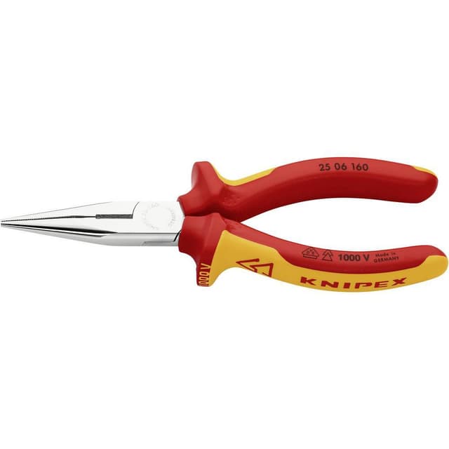 Knipex 25 06 160 VDE Fladrundtang Lige 160 mm