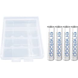 Panasonic eneloop HR03 + Box Genopladeligt AAA-batteri NiMH 750 mAh 1.2 V 4 stk