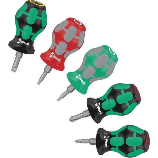 Skruvmejsel set 5 delar Wera Stubby Set 3