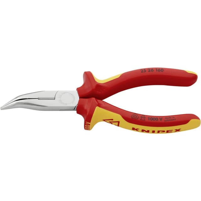 VDE Flat rundtång Böjda 40° 160 mm Knipex 25 26 160