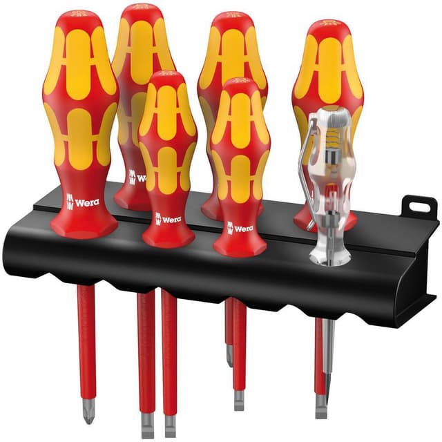 VDE Skruvmejsel set 7 delar Wera 160 i/7 Rack Spår,