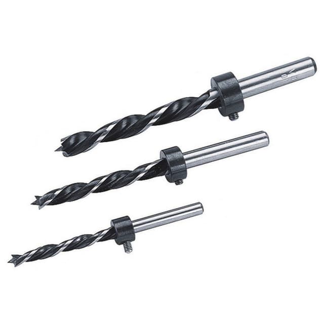 Trä-spiralborr-set 3 delar 6 mm, 8 mm, 10 mm Wolfcraft
