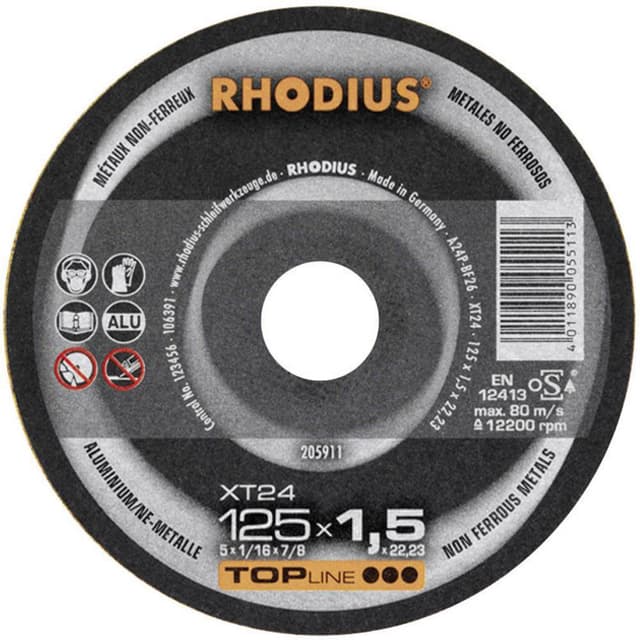 Rhodius XT 24 205911 Skæreskive lige 125 mm 22.23 mm 1