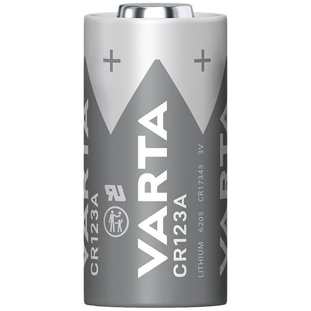 Fotobatteri CR123A Litium Varta LITHIUM Cylindr. CR123A