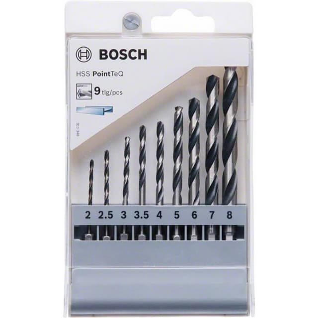 Spiralborrsats 9 delar Bosch Accessories PointTeQ
