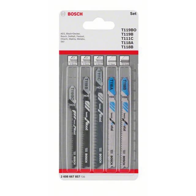 Sticksågsblad Bosch Accessories 2608667857 N/A 5 st