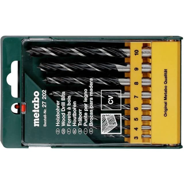 Trä-spiralborr-set 8 delar Metabo 627202000 1 st
