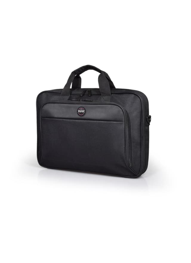PORT DESIGNS HANOI II CLAMSHELL 13/14 dokumentmappe, sort PORT DESIGNS Laptop -etui HANOI II Clamshell skulderrem, notesbog