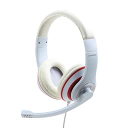 Gembird Stereo Headset MHS 03 WTRD Vit med röd ring, headset