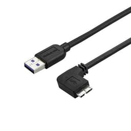 StarTech.com Smal Micro USB 3.0-kabel - M/M - högervinklad Micro USB -