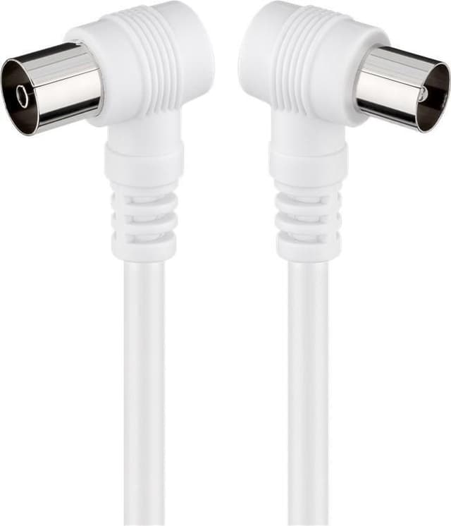 Goobay Antennekabel med vinkelkontakt (<70 dB), dobbel skjerming