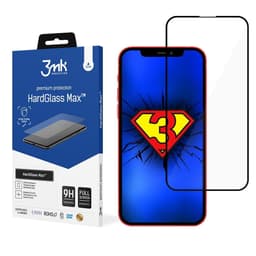 3MK HardGlass Max Skärmskydd, iPhone 13 Pro Max, Härdat glas, Svart