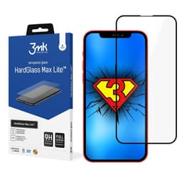 3MK HardGlass Max Lite Skærmbeskytter, iPhone 13/13 Pro, Hærdet glas, Sort