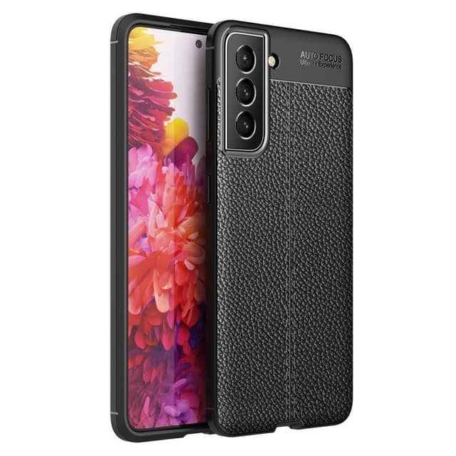Samsung Galaxy S22 TPU skal Litchi Texture - Svart