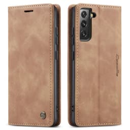 CASEME Retro Lompakkokotelo - Samsung Galaxy S22 Plus - Ruskea
