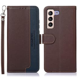 Samsung Galaxy S22+ RFID-blokering KHAZNEH telefoncover - brun/blå
