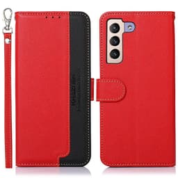 Samsung Galaxy S22+ RFID-blokering KHAZNEH telefoncover - rød/sort