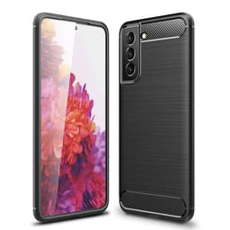 Samsung Galaxy S22 5G Karbon fiber Texture Skal - Svart