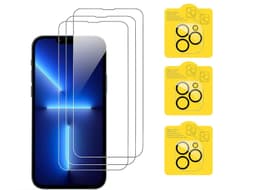 Skærmbeskytter / linsecover iPhone 13 Pro Max hærdet glas 3 + 3