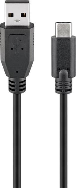 USB 2.0-kabel (USB-Ctill USB A), svart