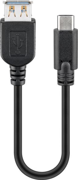 USB-C™ til USB-A-kabel, OTG, 0,2 m, sort