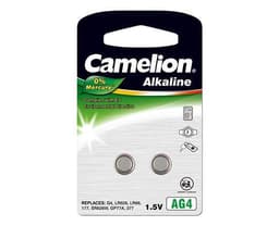Camelion AG4/LR66/LR626/377, alkalisk knappcelle, 2 stk