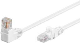 Goobay Patchkabel CAT 5e, 1x 90° vinklad, U/UTP, vit, 1 m