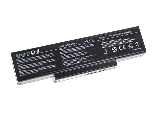 Green Cell laptop batteri till Asus A32-K72 K72 K73 N71 N73 / 11,1V 6600mAh