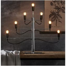Ljusstake/elljusstake - 60x52cm - milano - krom - star trading