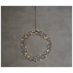 Hängande dekoration/ljusslinga curly - led - ø30cm - svart - star trading