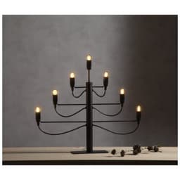 Ljusstake/elljusstake - 60x52cm - milano - svart - star trading