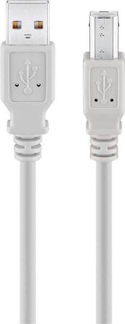 USB 2.0 Hi-Speed -kaapeli, harmaa