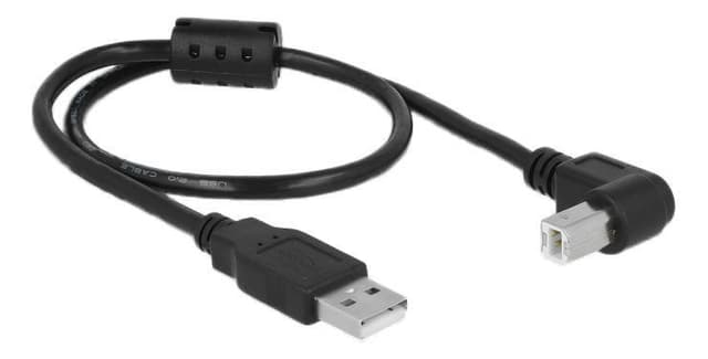 Delock Cable USB 2.0 Type-A male > USB 2.0 Type-B male angled 0.5 m bl