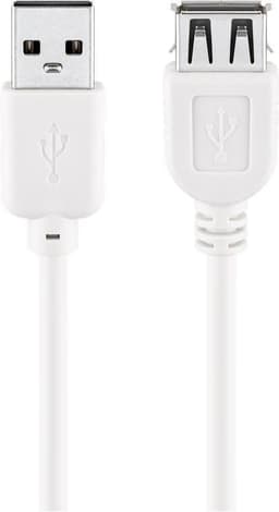 USB 2.0 Hi-Speed-forlængerkabel, hvid