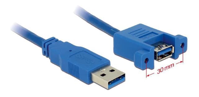 Delock-kabel USB 3.0 Type-A-stik> USB 3.0 Type-A-boks til installation 1