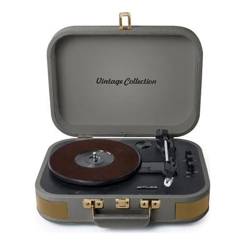 MT-201 BTG Turntable Stereo system BT USB vintage Tope Grey