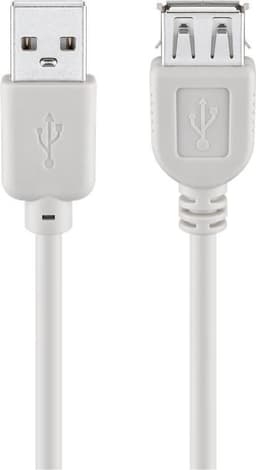 USB 2.0 Hi-Speed skjøtekabel, grå