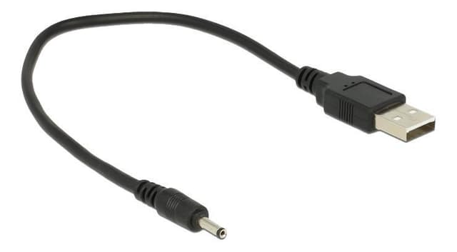 Delock-kaapeli A-tyypin USB-pistoke Virta> DC 3,0 x 1,1 mm, uros 27 cm