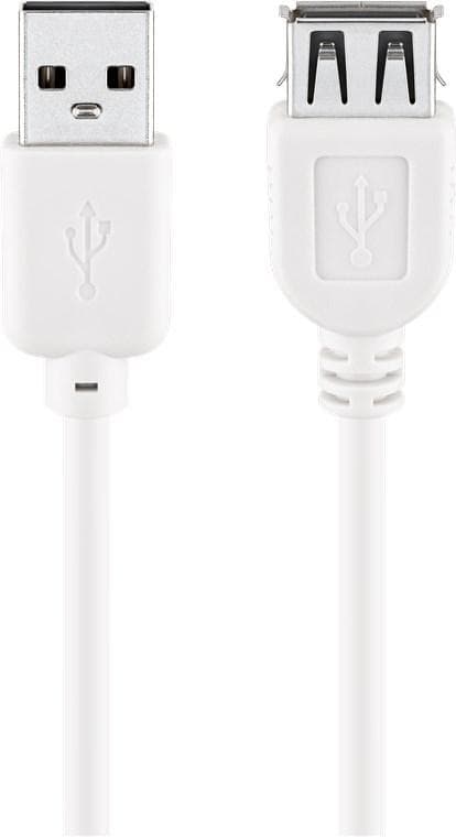 USB 2.0 Hi-Speed skjøtekabel, hvit