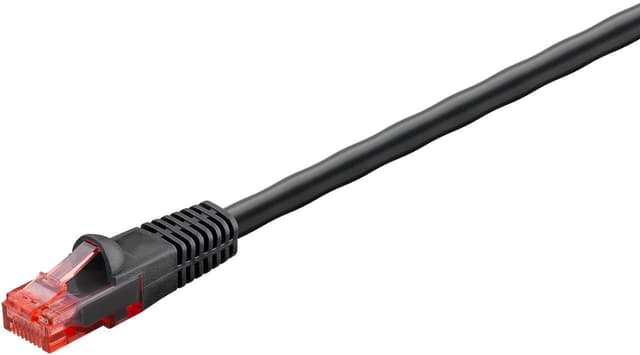 Goobay CAT 6 ledning for utendørs patcher, U/UTP, svart