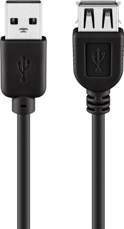 Goobay USB 2.0 Hi-Speed skjøtekabel, svart