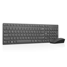 Lenovo Professional Ultraslim Wireless Combo Keyboard and Mouse (US Euro) Jernegrå, Numerisk tastatur, Mus 2xAAA-batterier (inkludert), Museoppløsning: 800/1600/3200 DPI DPI, Tastaturbatt