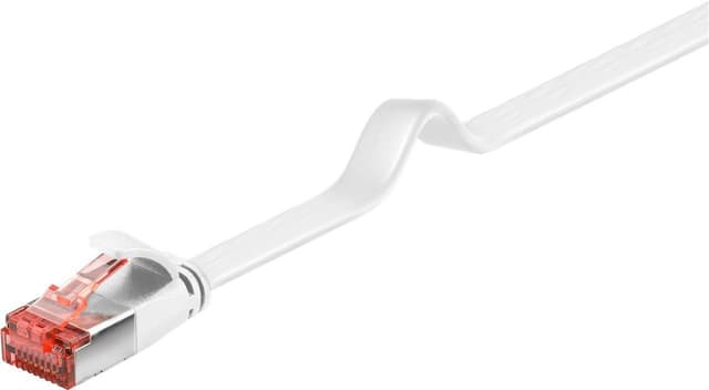 Goobay CAT 6 flat patch-kabel, U/FTP, hvit
