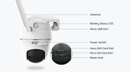 Reolink Langaton langaton valvontakamera Go PT Dome, 2 MP, kiinteä, IP65, H.264, Micro SD