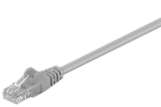 Goobay Patchkabel CAT 5e, U/UTP, grå, 1 m