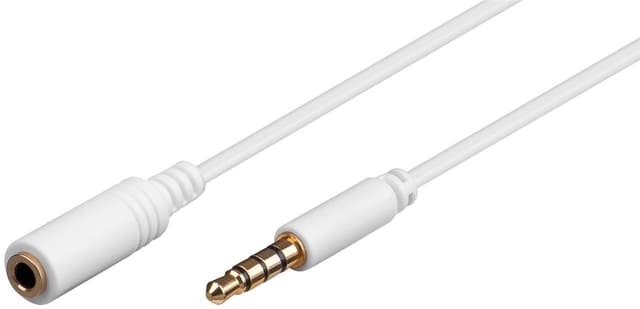 Goobay AUX-forlengelseskabel for hodetelefoner og lyd  4-pinners 3,5 mm slank  CU